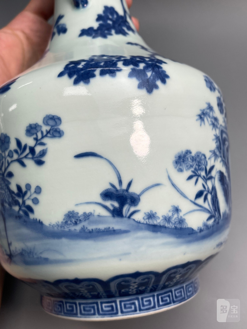 清道光  御制青花六合同春如意耳尊 - 图21
